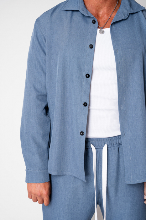 Set camasa si pantalon lung Premium Edition Blue New [5]