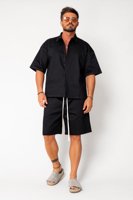Set camasa si pantalon scurt Black New [2]