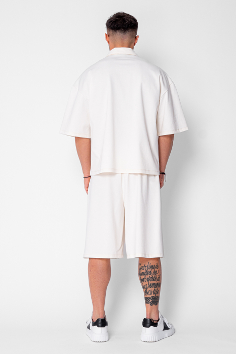 Set camasa si pantalon scurt Cream [4]