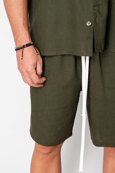 Island Mood shirt and short pants set Khaki [5]