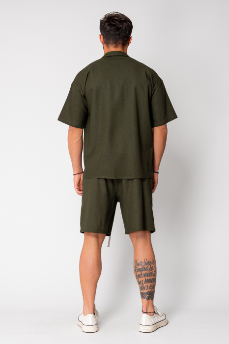 Island Mood shirt and short pants set Khaki [4]