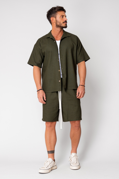 Island Mood shirt and short pants set Khaki [2]