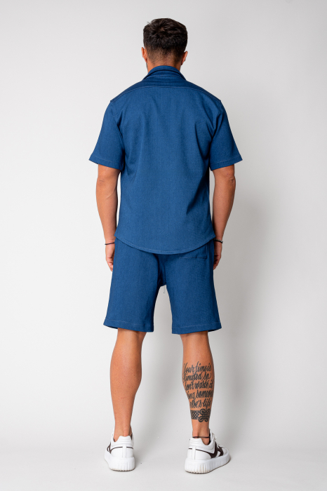 Set denim shirt and shorts Premium Edition Blue [3]