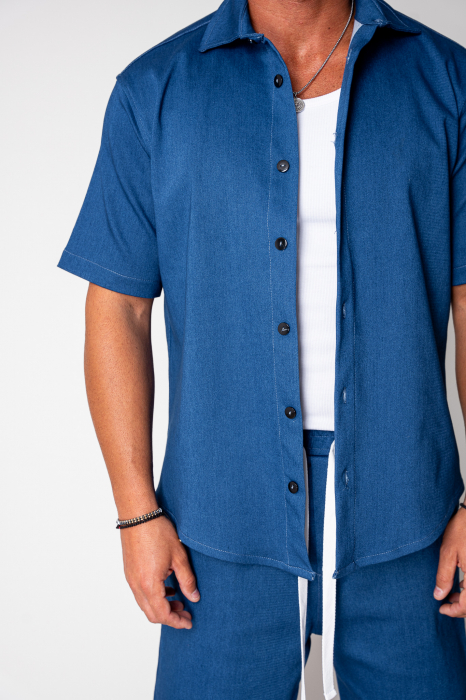 Set denim shirt and shorts Premium Edition Blue [5]