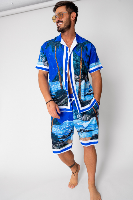 Set shirt and short pants Blue [5]