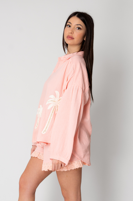 Set Camasa si pantalon scurt Peach [2]