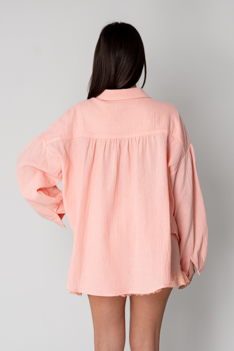 Set Camasa si pantalon scurt Peach [6]