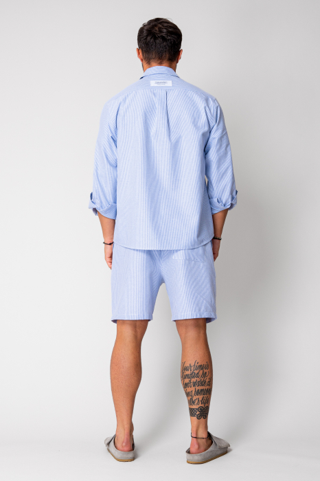 Set denim shirt and shorts Blue/White [6]