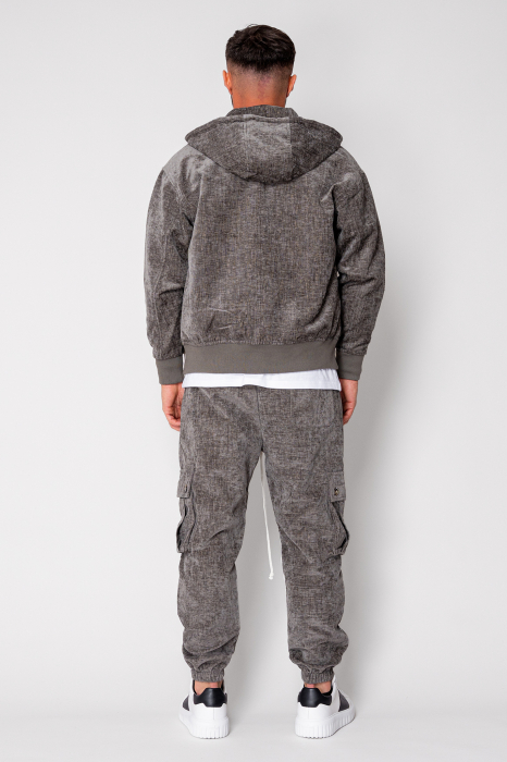 Set Cargo din catifea Hanorac si pantalon lung Grey [4]