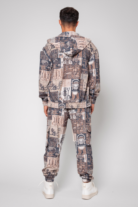 Set Pharaoh Hanorac si pantalon lung Beige [4]