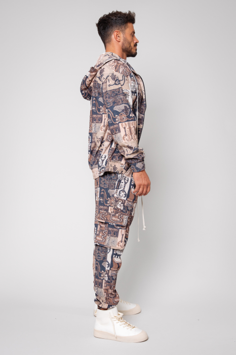 Set Pharaoh Hanorac si pantalon lung Beige [3]