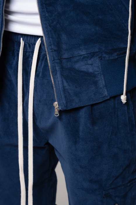 Set Cargo Hoodie and long pants Navy [5]
