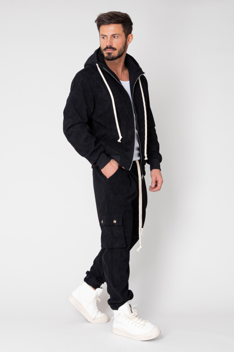 Cargo set Hoodie and long pants made of Black [2]