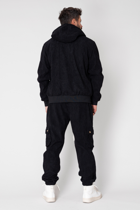 Cargo set Hoodie and long pants made of Black [3]