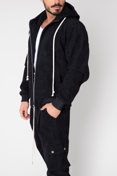 Cargo set Hoodie and long pants made of Black [4]