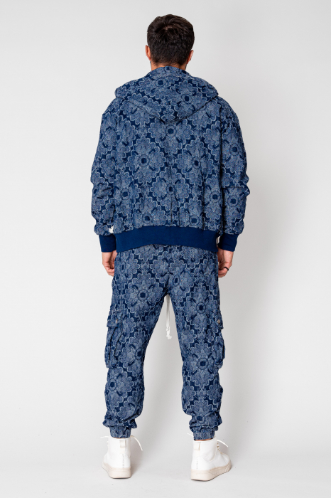 Navy Cargo Hoodie and long pants set [3]