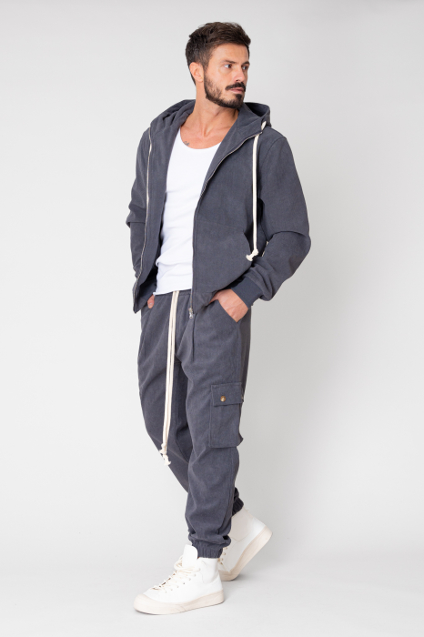 Cargo set Hoodie and long pants made of gray Anthracite [2]