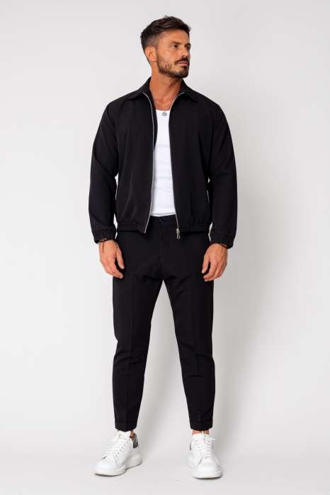 Set Caruso Jacheta cu fermoar si pantalon lung Black [2]