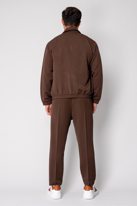 Set Caruso Jacheta cu fermoar si pantalon lung Brown New [4]
