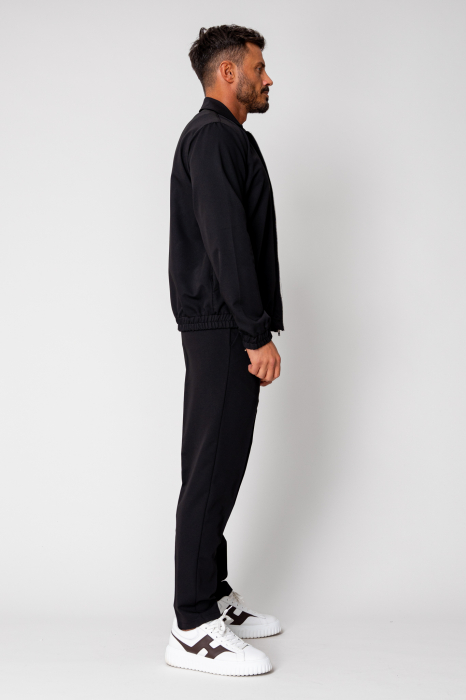 Set Caruso Stripes Jacket zipper with pocket and long pants Black [3]