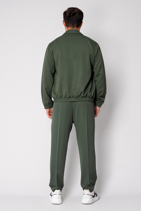 Set Caruso Jacheta cu fermoar si pantalon lung Kaki New [4]
