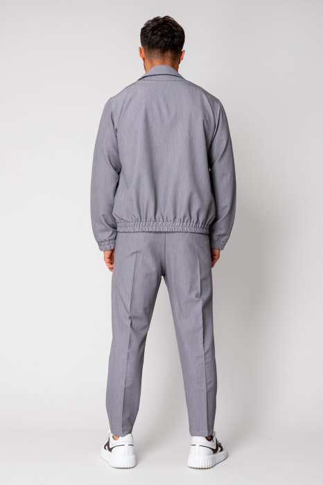 Set Caruso Stripes Jacket zipper with pocket and long pants Grey [4]