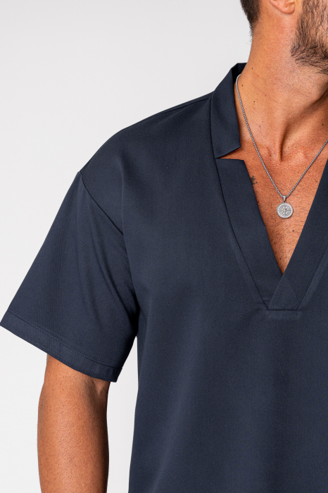 Set Como V-cut blouse and shorts Navy [5]