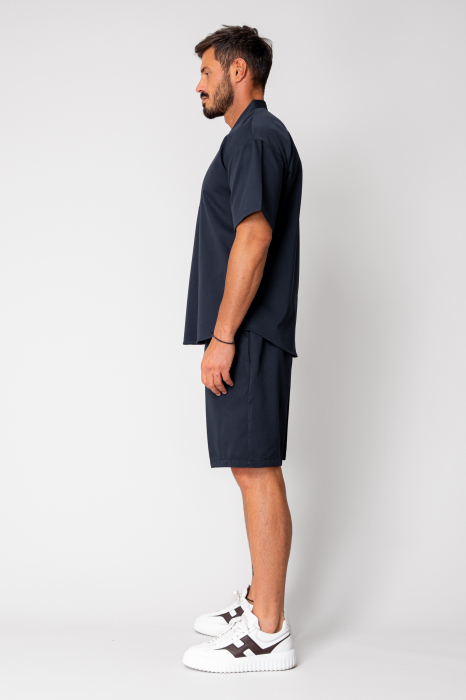 Set Como V-cut blouse and shorts Navy [3]