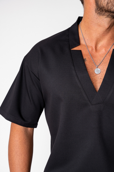 Set Como bluza V-cut si pantaloni scurti Black [7]