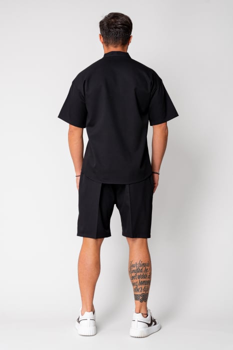 Set Como bluza V-cut si pantaloni scurti Black [5]