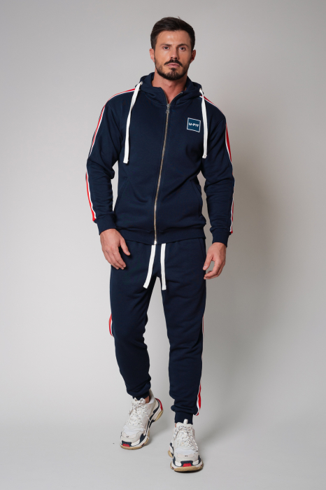 Set Cool Rock Hoody with zipper and Tapered pants New Navy [2]