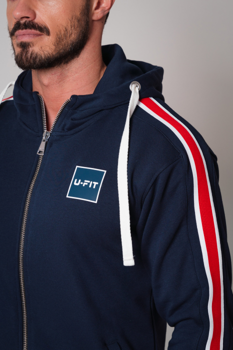 Set Cool Rock Hoody with zipper and Tapered pants New Navy [4]