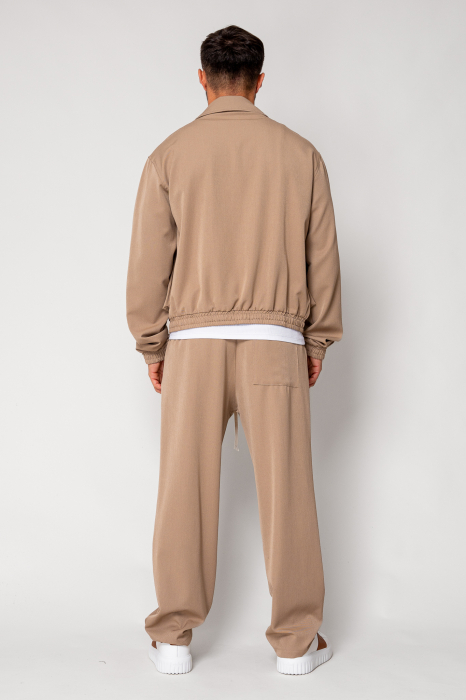 Set Dario Jacket zipper with pocket and long pants Beige [4]
