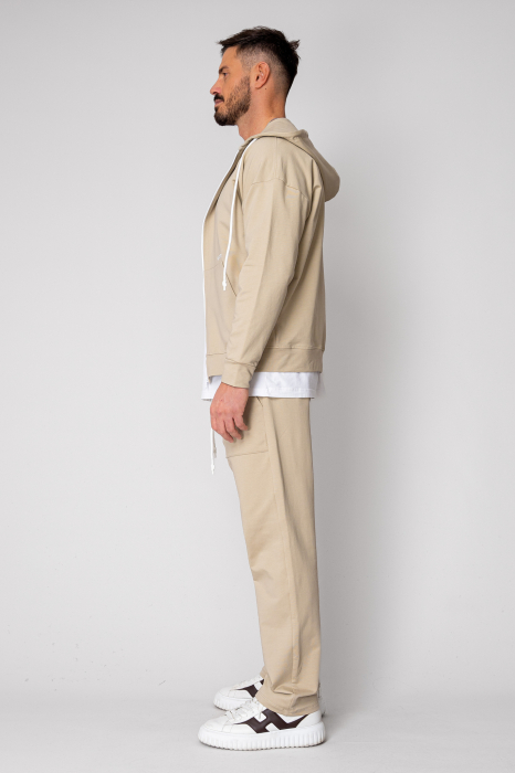 Set Loren din bumbac Jacheta si pantalon Dusty Grey [3]