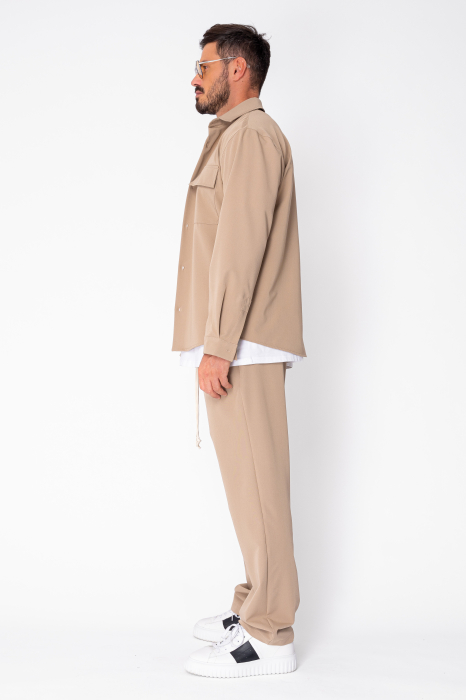 Set Denver Shirt and long pants with drawstring Premium Taupe [3]