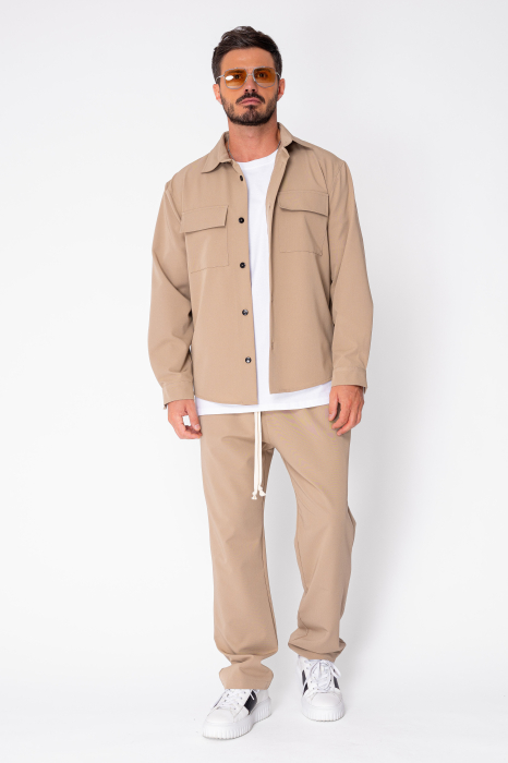 Set Denver Shirt and long pants with drawstring Premium Taupe [2]