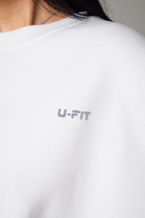 Set Easy bluza si pantalon Oversized Off White [4]