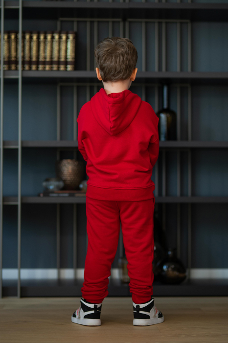 Set Easy-Fit Kids hanorac si pantalon True Red [4]