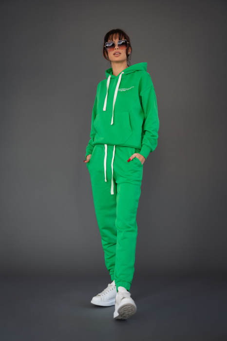 Set Easy hanorac si pantalon Oversized Bright Green [2]