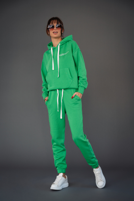 Set Easy hanorac si pantalon Oversized Bright Green [1]