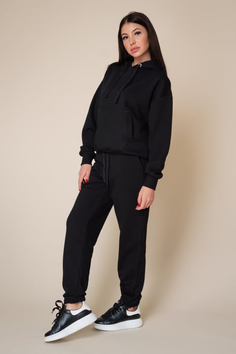 Set Easy II hanorac si pantalon Oversized Black [2]