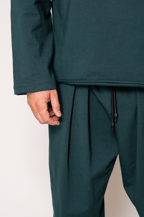 Set Flex Oversized Blouse and Baggy Pants Bottle Green [5]
