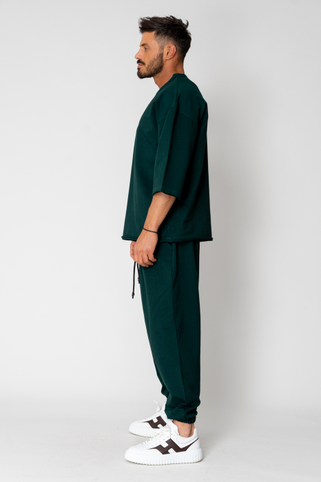 Set Flex Oversized T-Shirt and Baggy Pants Bottle Green [3]