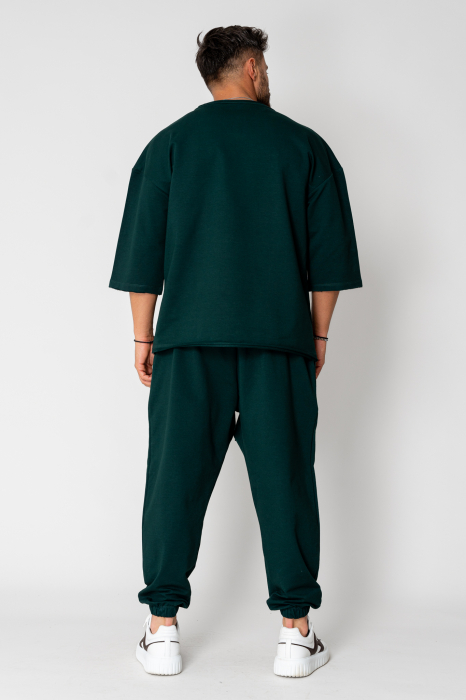 Set Flex Oversized T-Shirt and Baggy Pants Bottle Green [4]