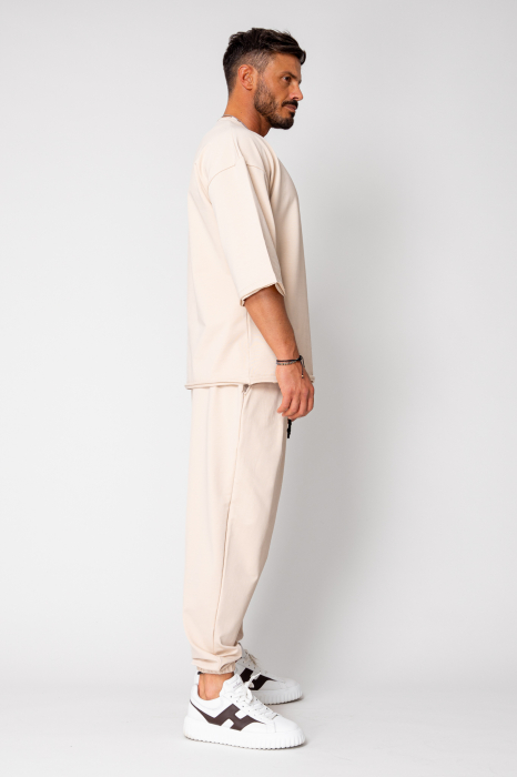 Set Flex Oversized T-Shirt and Baggy Pants Light Beige [3]