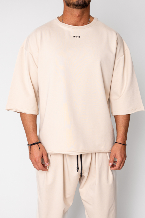 Set Flex Oversized T-Shirt and Baggy Pants Light Beige [5]