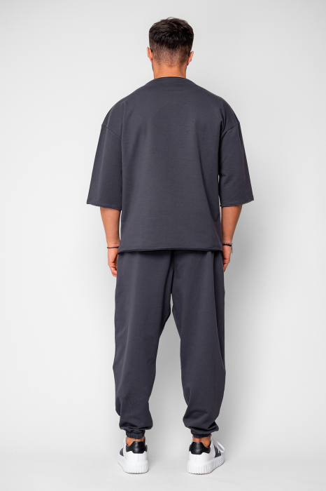 Set Flex Tricou Oversized si pantalon Baggy Grey Anthracite [3]
