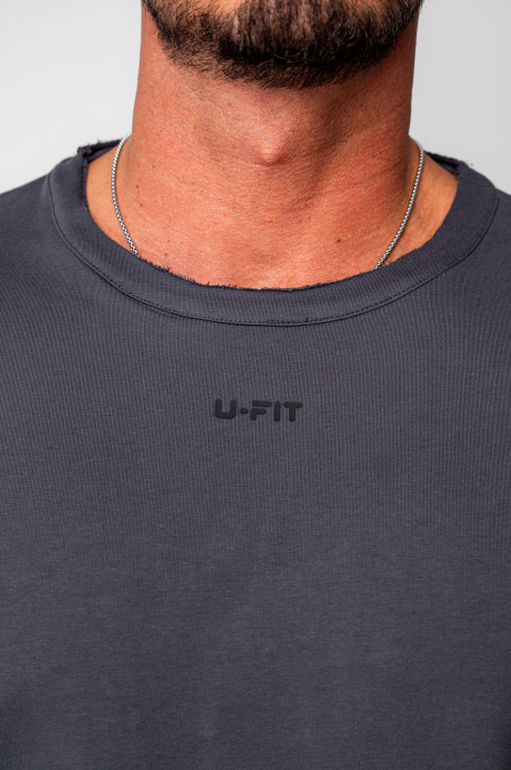 Set Flex Tricou Oversized si pantalon Baggy Grey Anthracite [5]