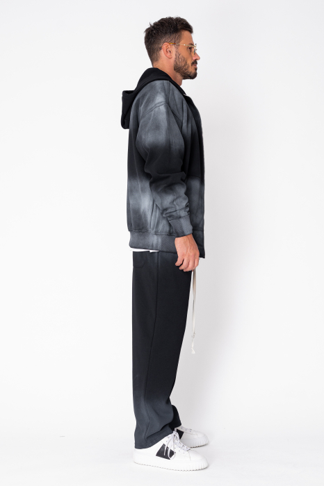 Set Washed Black Zip-Up Hoodie and Pants [4]