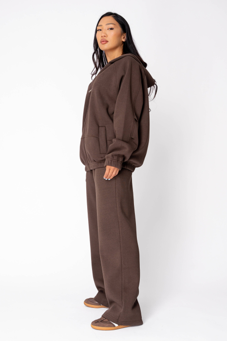 Winter set zip hoodie and pants Brown [2]